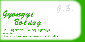 gyongyi boldog business card